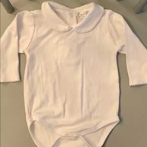 Kissy Kissy collared onesie with trim